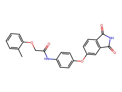 N-[4-(1,3-dioxoisoindol-5-yl)oxyphenyl]-2-(2-methylphenoxy)acetamide structure