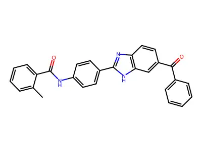 N-[4-(5-benzoyl-1H-benzimidazol-2-yl)phenyl]-2-methylbenzamide structure