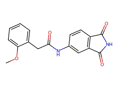 N-(1,3-dioxo-2,3-dihydro-1H-isoindol-5-yl)-2-(2-methoxyphenyl)acetamide structure