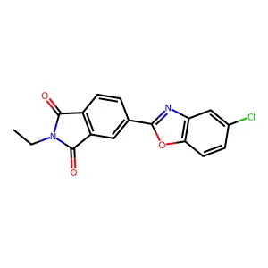 5-(5-Chloro-1,3-benzoxazol-2-yl)-2-ethylisoindole-1,3-dione structure