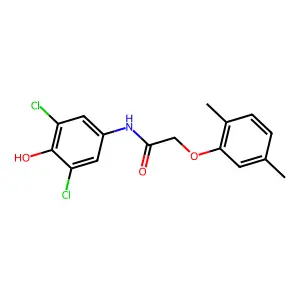 N-(3,5-dichloro-4-hydroxyphenyl)-2-(2,5-dimethylphenoxy)acetamide structure
