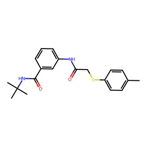 N-(tert-butyl)-3-({[(4-methylphenyl)thio]acetyl}amino)benzamide structure