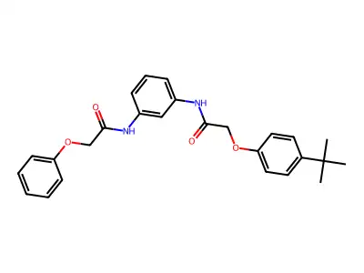 2-(4-tert-butylphenoxy)-N-{3-[(phenoxyacetyl)amino]phenyl}acetamide structure