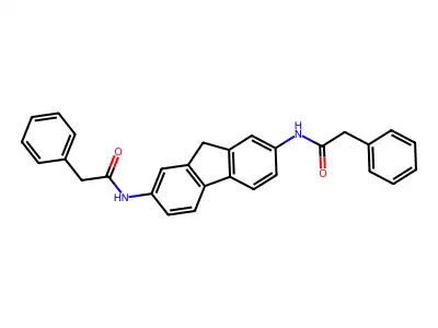 2-phenyl-N-[7-[(2-phenylacetyl)amino]-9H-fluoren-2-yl]acetamide structure