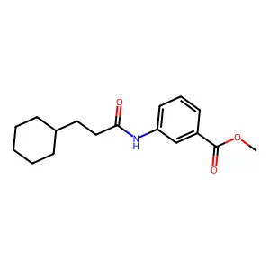 Methyl 3-[(3-cyclohexylpropanoyl)amino]benzoate structure