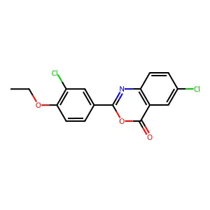 6-Chloro-2-(3-chloro-4-ethoxyphenyl)-3,1-benzoxazin-4-one structure