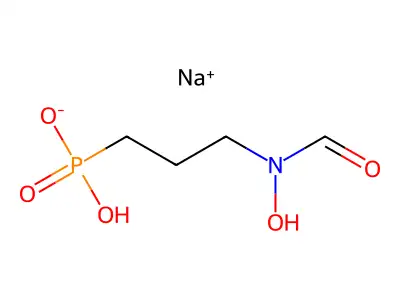 Sodium 3-[formyl(hydroxy)amino]propyl-hydroxyphosphinate structure