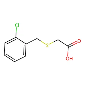 [(2-Chlorobenzyl)thio]acetic acid structure