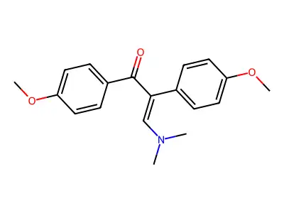 3-(Dimethylamino)-1,2-bis(4-methoxyphenyl)-2-propen-1-one structure