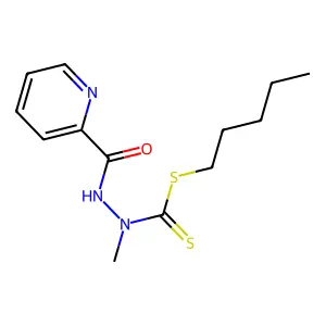 pentyl N-methyl-N-(pyridine-2-carbonylamino)carbamodithioate structure