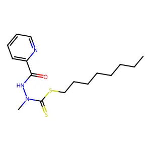 Octyl 1-methyl-2-(pyridine-2-carbonyl)hydrazine-1-carbodithioate structure