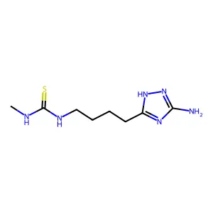 1-[4-(3-amino-1H-1,2,4-triazol-5-yl)butyl]-3-methylthiourea structure