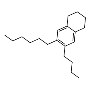 6-Butyl-7-hexyl-1,2,3,4-tetrahydronaphthalene structure