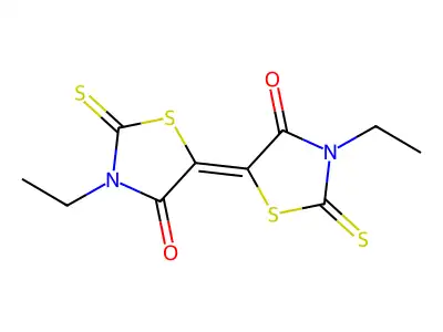 (5E)-3-ethyl-5-(3-ethyl-4-oxo-2-sulfanylidene-1,3-thiazolidi structure