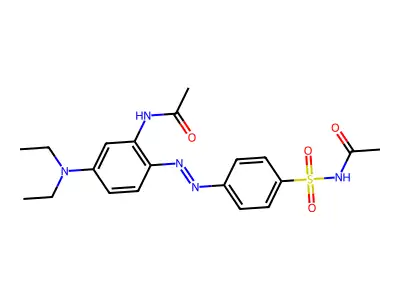 N-((4-((2-(Acetylamino)-4-(diethylamino)phenyl)azo)phenyl)sulphonyl)acetamide structure