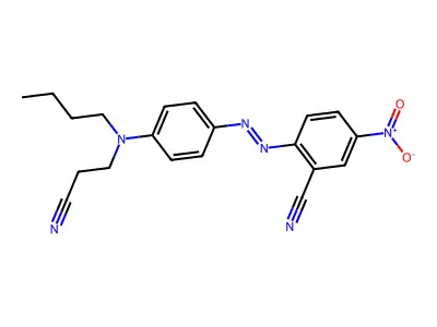 2-[2-[4-[Butyl(2-cyanoethyl)amino]phenyl]diazenyl]-5-nitrobenzonitrile structure