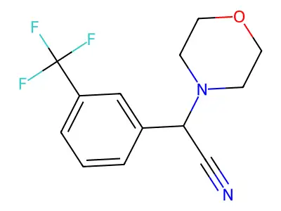 2-Morpholino-2-[3-(trifluoromethyl)phenyl]acetonitrile structure