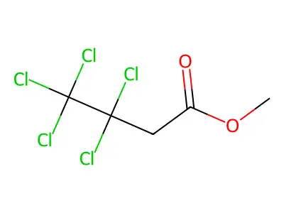 Methyl 3,3,4,4,4-pentachlorobutanoate structure