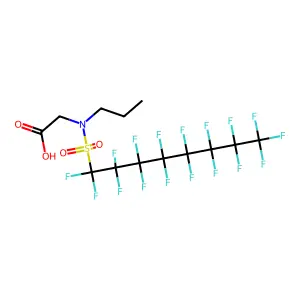 Propylsufonamido methylperfluorooctanoic acid structure