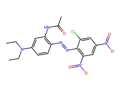 N-(2-((2-Chloro-4,6-dinitrophenyl)azo)-5-(diethylamino)phenyl)acetamide structure