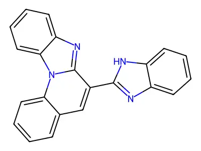 6-(1H-benzimidazol-2-yl)benzimidazo[1,2-a]quinoline structure