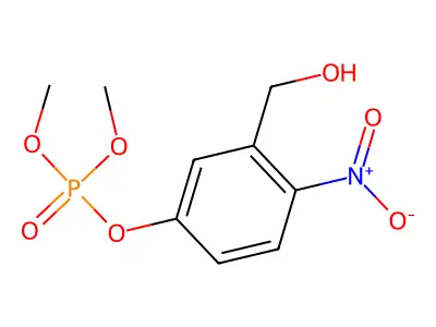 Phosphoric acid, dimethyl 3-(hydroxymethyl)-4-nitrophenyl ester structure