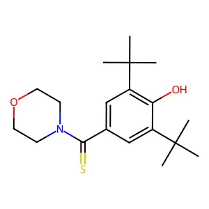 (3,5-Di-tert-butyl-4-hydroxyphenyl)(morpholin-4-yl)methanethione structure