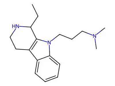 9H-Pyrido(3,4-b)indole, 1,2,3,4-tetrahydro-9-(3-(dimethylamino)propyl)-1-ethyl- structure
