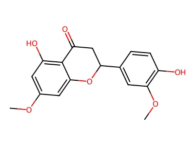 5-Hydroxy-2-(4-hydroxy-3-methoxyphenyl)-7-methoxy-2,3-dihydrochromen-4-one structure