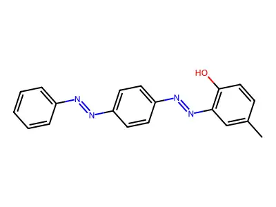 Phenol, 4-methyl-2-[2-[4-(2-phenyldiazenyl)phenyl]diazenyl]- structure