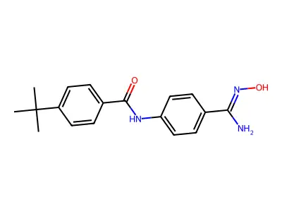 N-[4-(N-Hydroxycarbamimidoyl)phenyl]-4-tert-butyl-benzamide structure