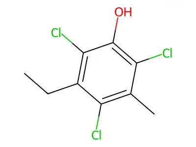 3-Ethyl-5-methyl-2,4,6-trichlorophenol structure