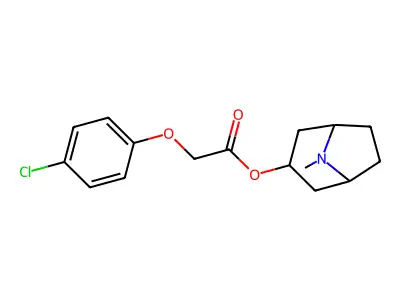 Tropine p-chlorophenoxyacetate structure