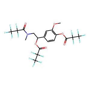 Metadrenaline, tripentafluoropropionoyl- structure