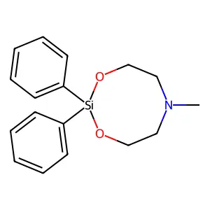 2,2-Diphenyl-6-methyl-1,3-dioxa-6-aza-2-silacyclooctane structure