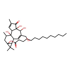 Deoxy-5beta-hydroxyphorbol myristate structure