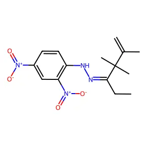2,4-dinitro-N-(4,4,5-trimethylhex-5-en-3-ylideneamino)aniline structure