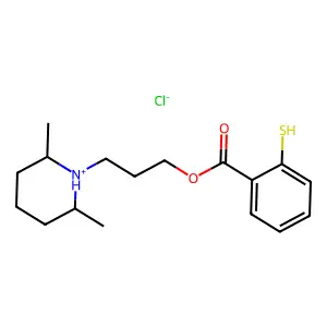 3-(2,6-Dimethylpiperidin-1-yl)propyl 2-sulfanylbenzoate--hydrogen chloride (1/1) structure