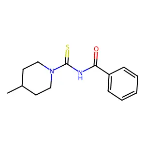 N-(4-methylpiperidine-1-carbothioyl)benzamide structure