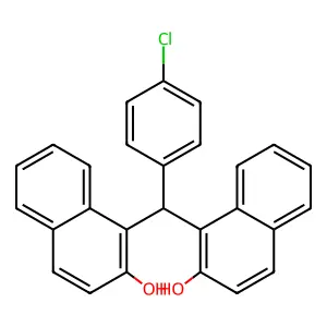 4-Chlorophenyl-bis(2-hydroxy-1-naphthyl)methane structure