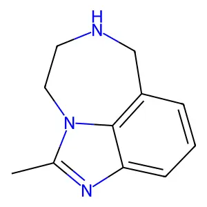 Imidazo(4,5,1-jk)(1,4)benzodiazepine, 4,5,6,7-tetrahydro-2-methyl- structure