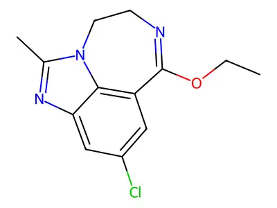 Imidazo(4,5,1-jk)(1,4)benzodiazepine, 4,5-dihydro-9-chloro-7-ethoxy-2-methyl- structure