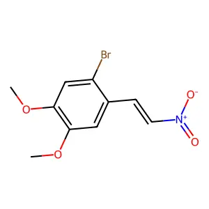 1-bromo-4,5-dimethoxy-2-(2-nitroethenyl)benzene structure