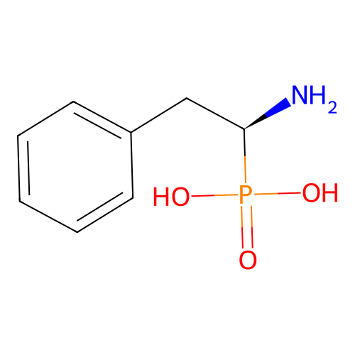 [(1S)-1-amino-2-phenylethyl]phosphonic acid structure