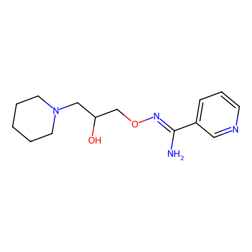 3-Pyridinecarboximidamide, N-(2-hydroxy-3-(1-piperidinyl)propoxy)- structure