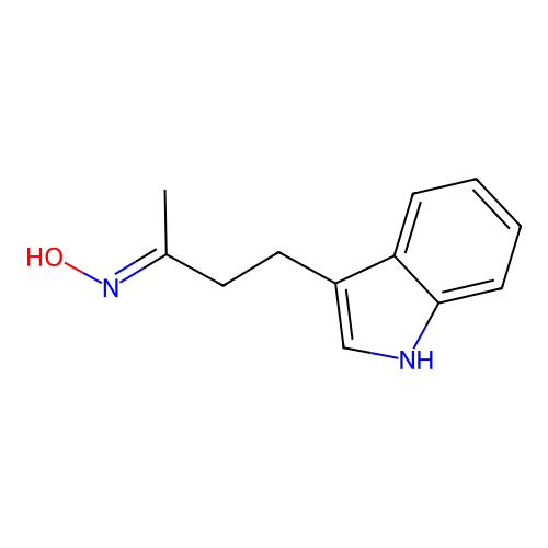 4-(1H-Indol-3-YL)-2-butanone, oxime structure