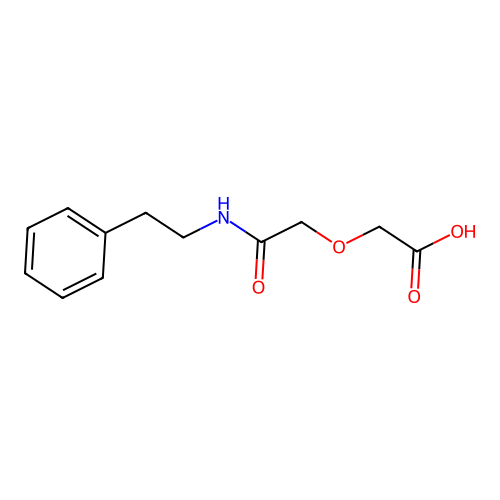 {2-Oxo-2-[(2-phenylethyl)amino]ethoxy}acetic acid structure