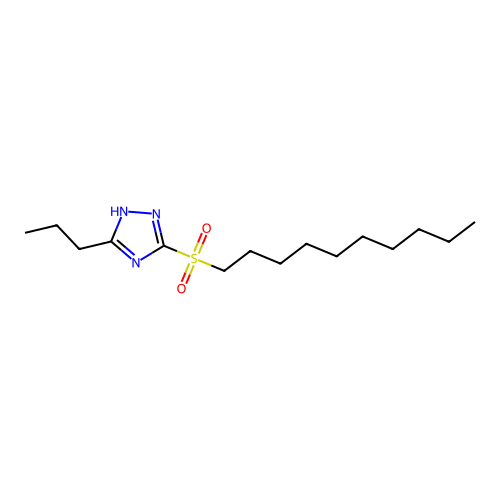 3-decylsulfonyl-5-propyl-1H-1,2,4-triazole structure