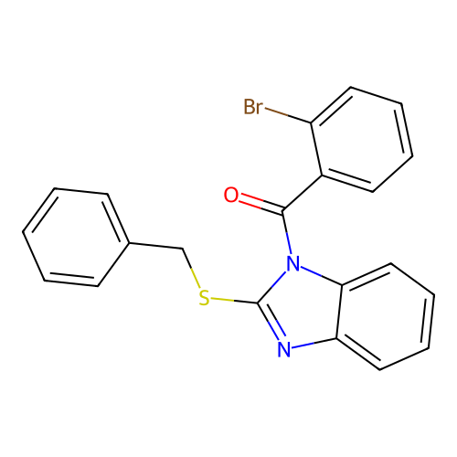 2-(benzylthio)-1-(2-bromobenzoyl)-1H-benzimidazole structure
