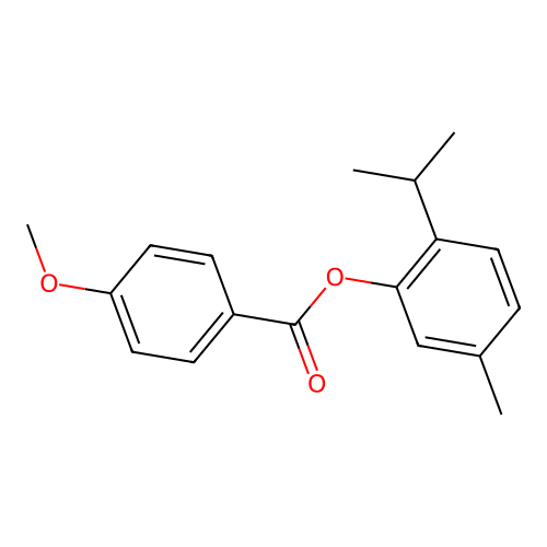 2-Isopropyl-5-methylphenyl 4-methoxybenzoate structure